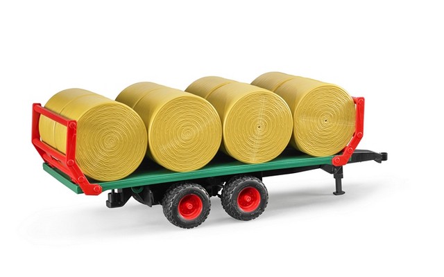 Bruder Bale transport trailer with 8 round bales